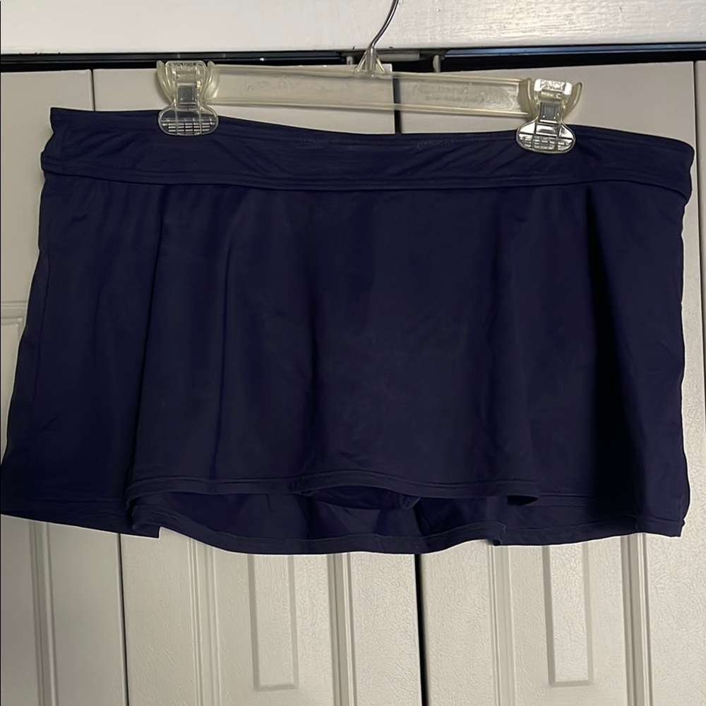 Anne Cole Women's Navy Swim Skirt